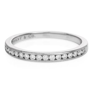 Tiffany & Co. Diamond Platinum 2 mm Wedding Band Ring