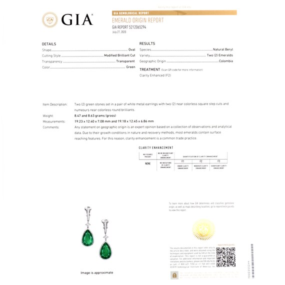 Certified GIA Colombian Emerald Diamond 18K Gold … - image 6