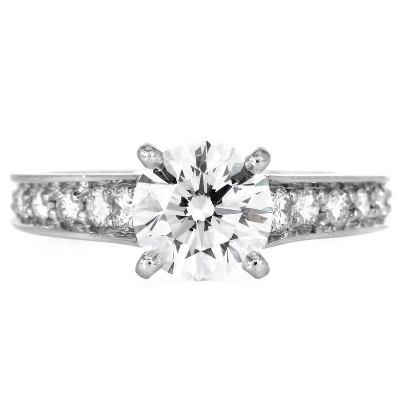 Cartier 1895 Collection 1.77 Carat Diamond Engagement Ring Platinum image 1