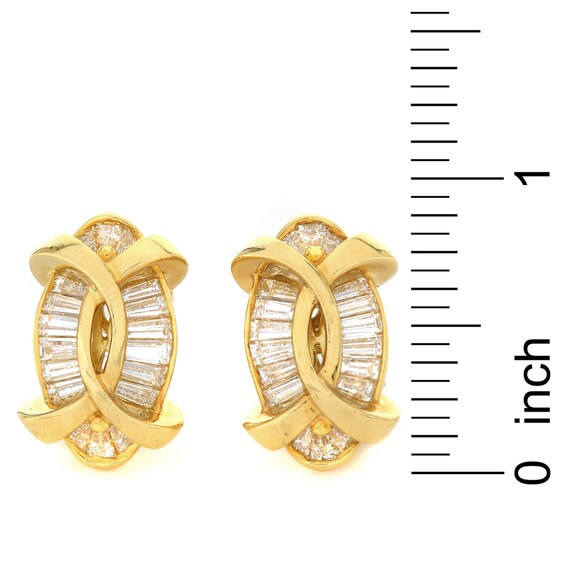 Kurt Wayne Diamond 18K Yellow Gold Bypass Oval Cl… - image 5