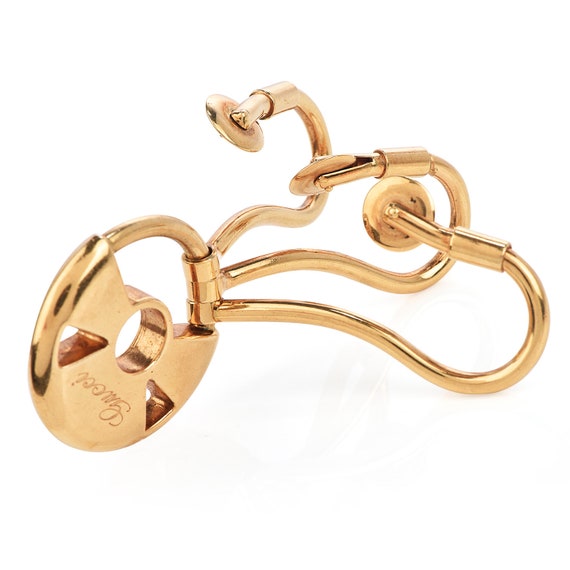 Vintage Gucci Key Holder Italian 18K Gold Designer Gem