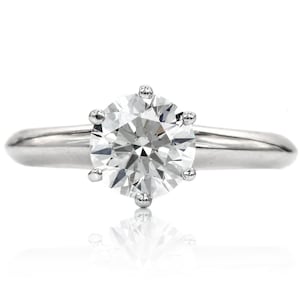 Tiffany & Co. GIA Diamond Platinum Solitaire "The Tiffany" Engagment Ring