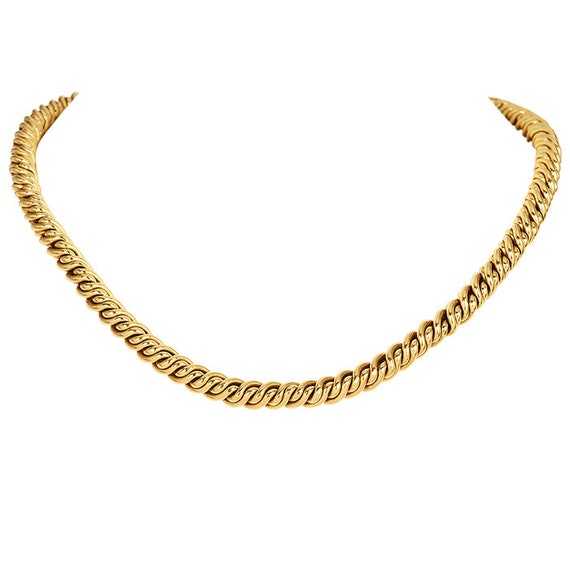 Pomellato Diamond 18K Gold Rope Chain Hardware Li… - image 1