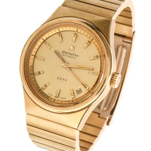 Vintage Zenith Defy Surf 18K Gold Deluxe Automatic Watch