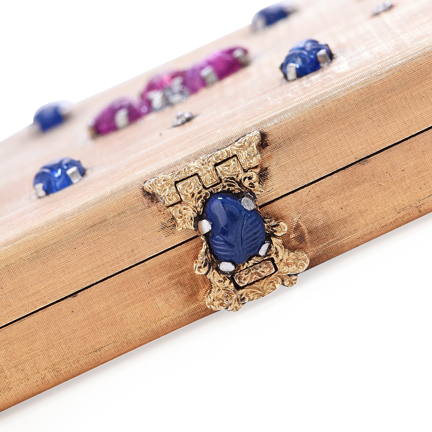 Mario Buccellati Vintage Compact Box Diamond Ruby Sapphire