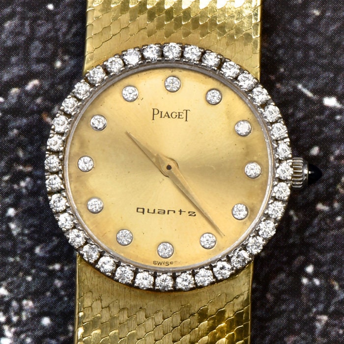 Piaget Vintage Diamond 18K Yellow Gold Quartz Ladies Watch Etsy