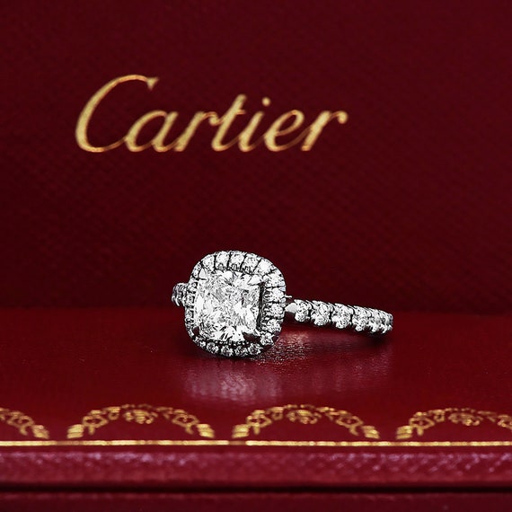 Cartier GIA Certified F VVS Cushion Diamond Plati… - image 7