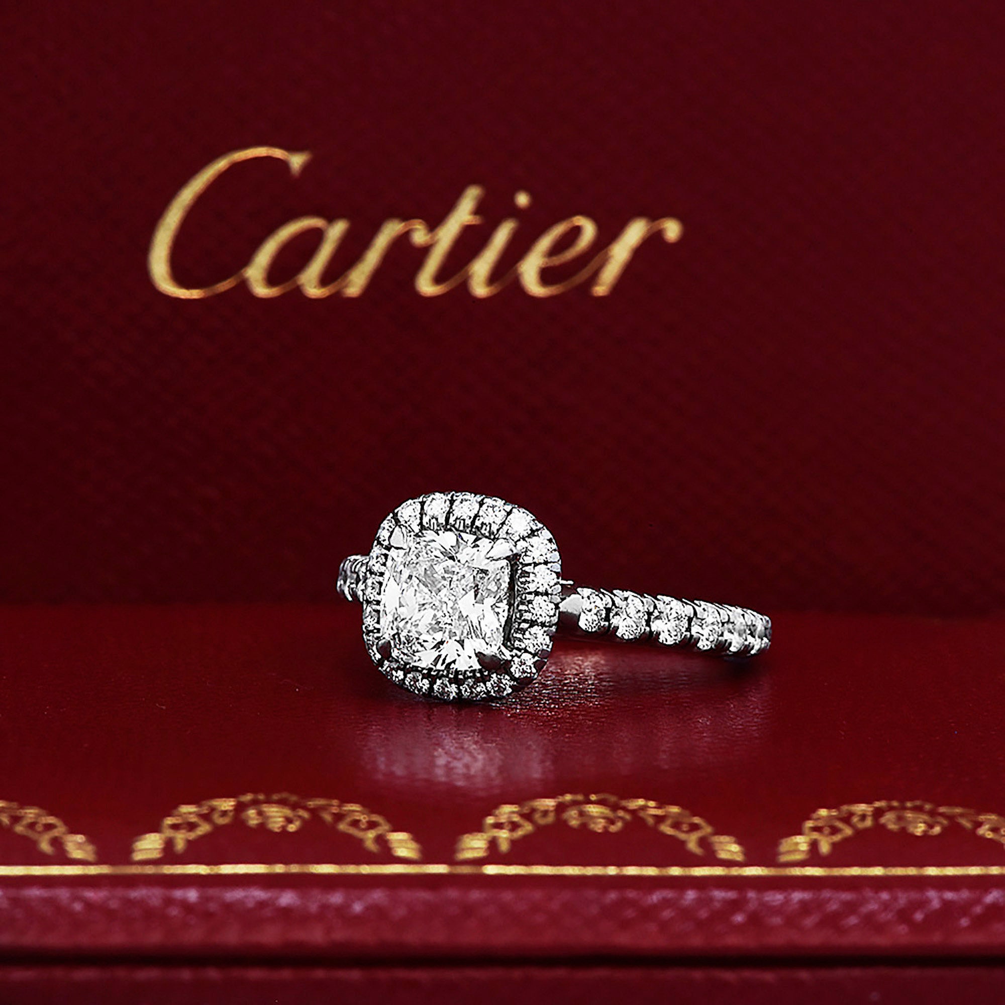 Cartier sale cushion ring