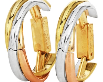 Elegant Cartier 1980's Trinity Style Cufflinks 18 Karat Gold