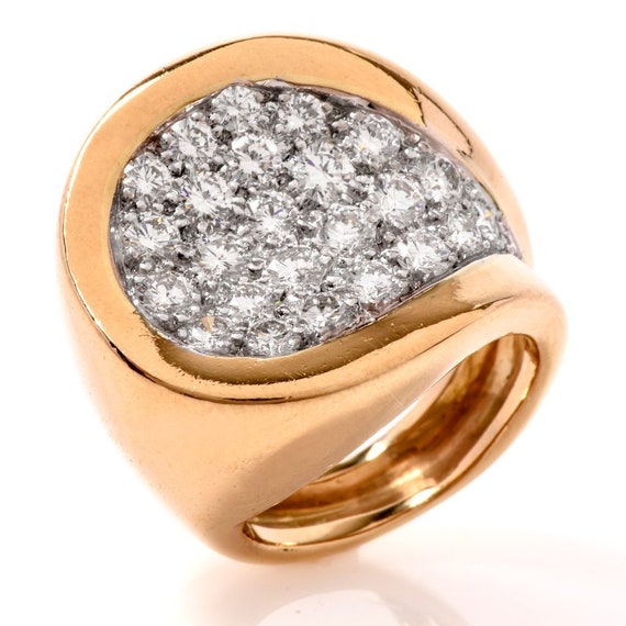 Kutchinsky Diamond 18 Karat Yellow Gold1970 s Ring Etsy