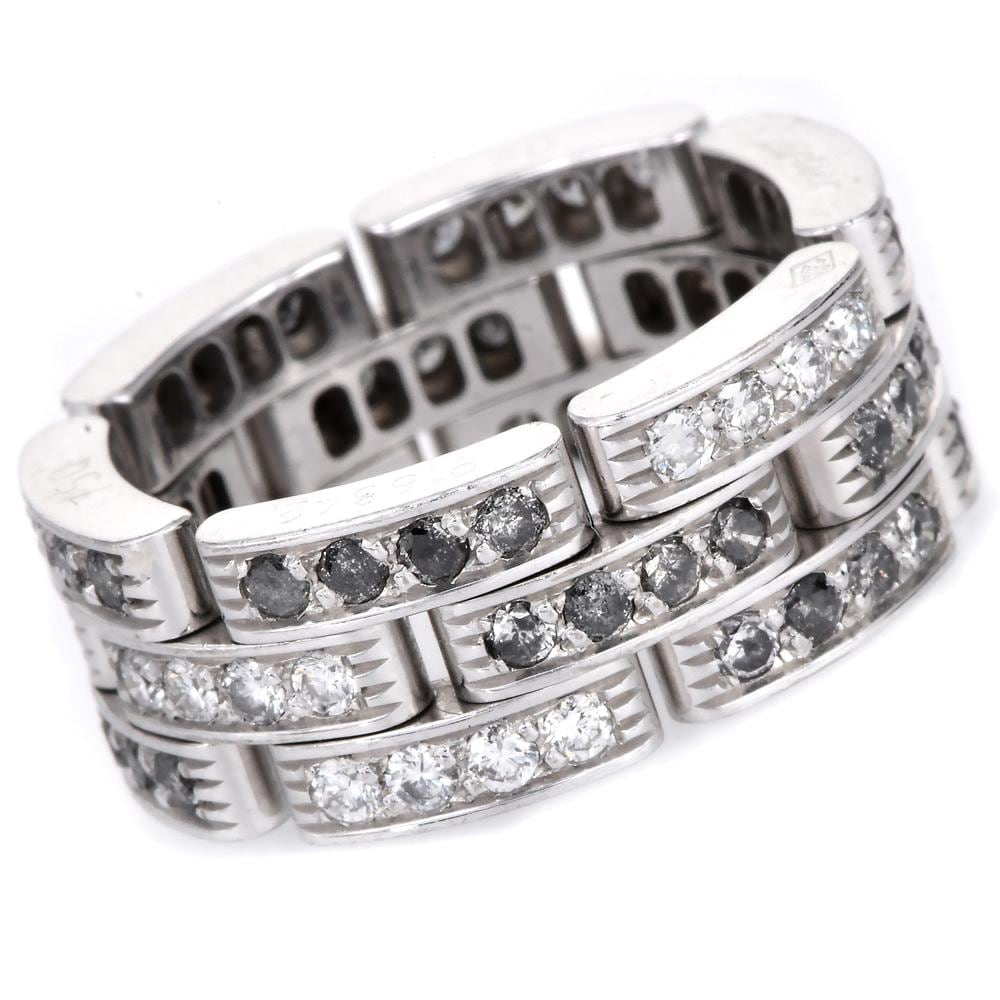 Vintage Cartier Maillon Panthère Ring – 18K White Gold