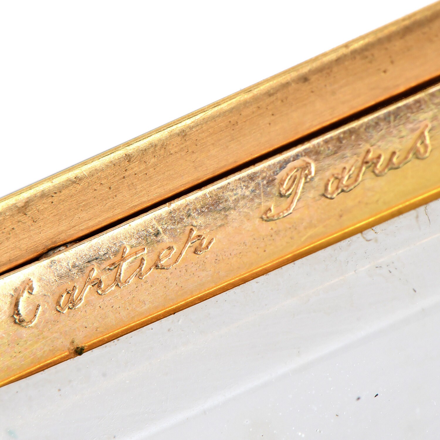 Vintage Cartier 14K Yellow Gold Single Cut Diamond Compact