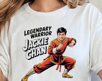 Jackie Chan T-shirt Comedy Spoof Tee Retro Police Story Film Rush Hour Movie Fan Merch Shirt