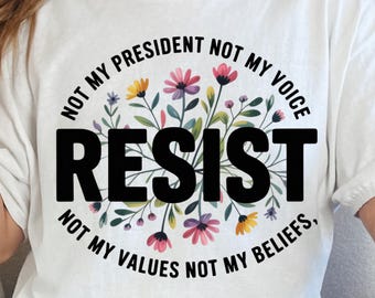 Floral Resist Shirt, Wildflower Protest Shirt, Civil Rights Social Justice Hoodie, Equality Activist Top, Community Is Resistance Shirt