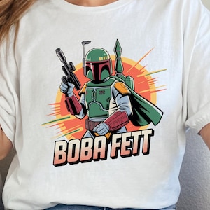 Boba Fett Shirt Mandalorian Tee Hoodie Mando Armor Star Wars T-Shirt Unisex Birthday Gift Idea Boba Fett Sweatshirt Mandalorian