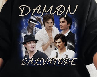 Damon Salvatore Shirt, Vampire Diaries Merch, Team Damon Tee, Salvatore T-Shirt, Vampire Diaries Damon, Vampire Diaries Fan Gift