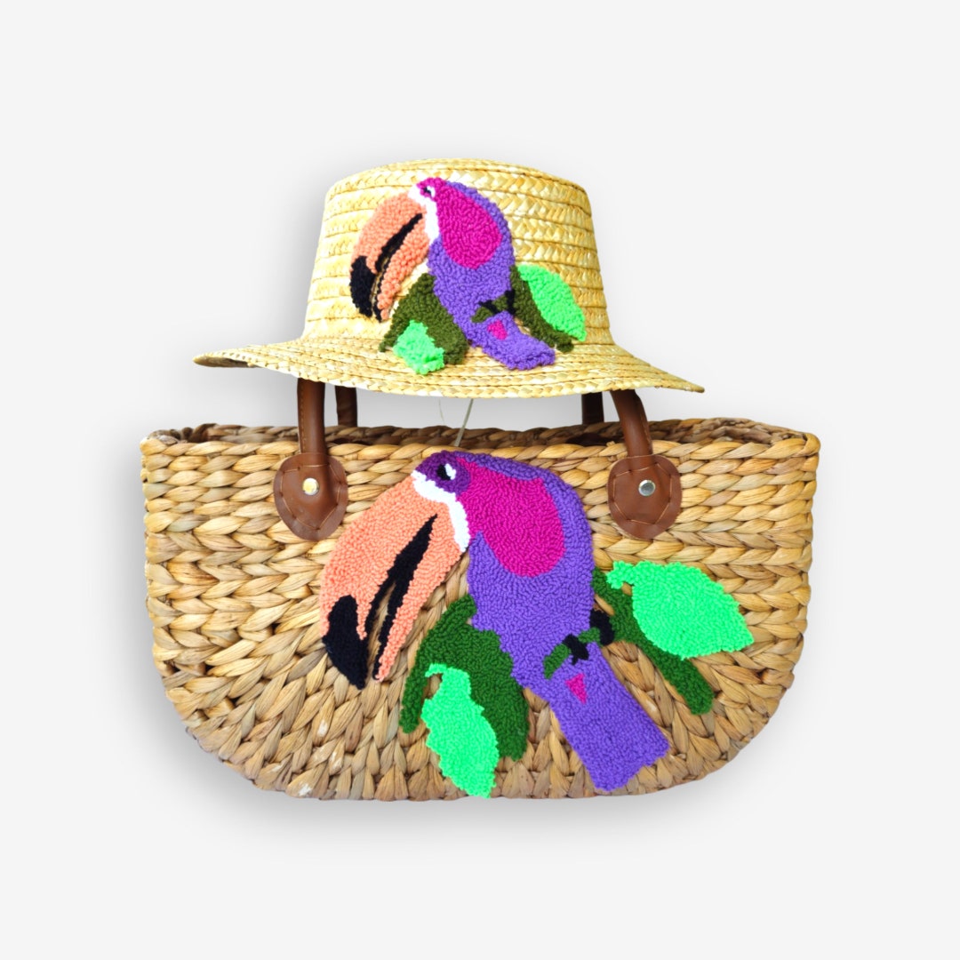 Water Hyacinth Bag Handmade Bag Straw Bag Straw Basket Handbags Natural ...