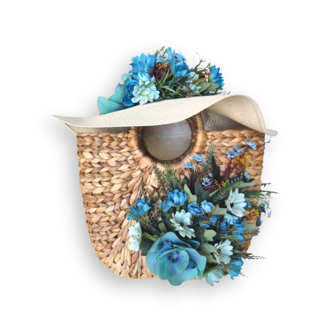 Water Hyacinth Bag Handmade Bag Straw Bag Straw Basket Handbags Natural ...