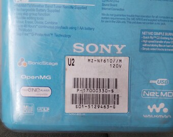 Vintage SONY Minidisc Player MZ-NF610 - Portable Walkman - Etsy