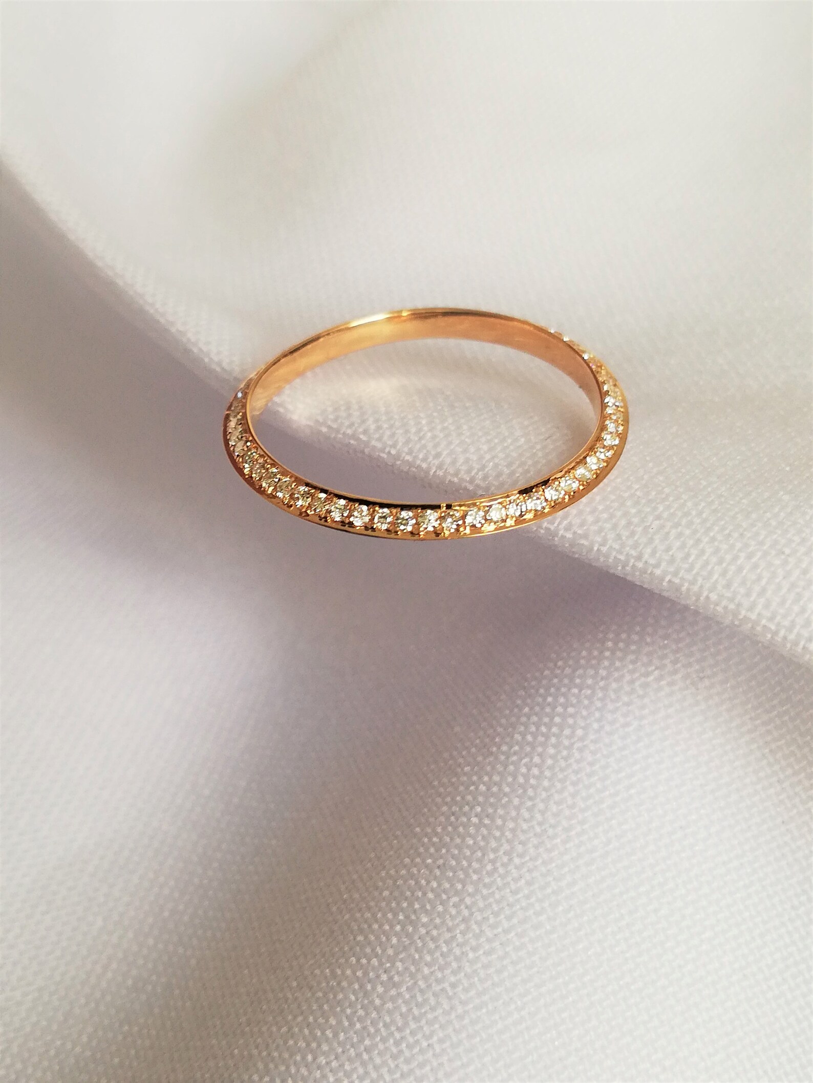 Diamond Eternity Band Ultra Thin Diamond Wedding Ring Etsy