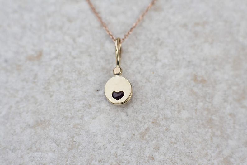 Tiny Stone Necklace For Women Sapphire Necklace Sapphire Diamond Necklace Dainty Gold Necklace With Heart Best Gift For Someone You Love image 8
