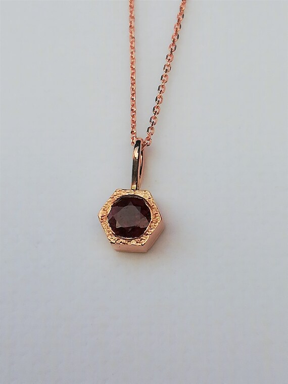 Ready-to-ship Garnet Necklace in 14k 