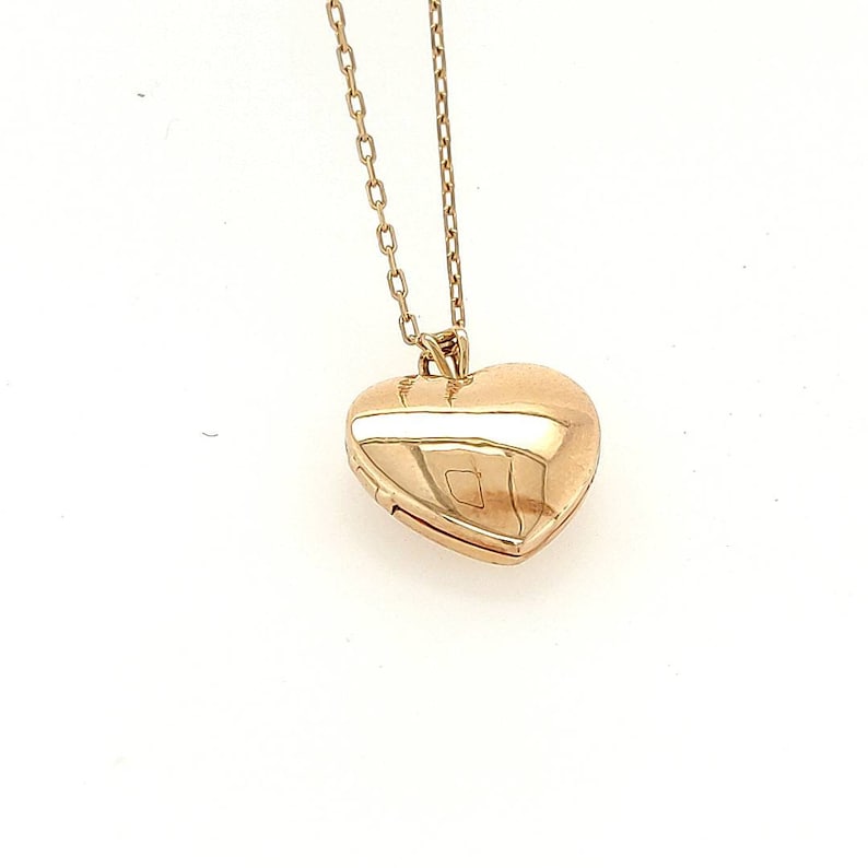Handmade 14K Gold Heart Locket Solid 14K Gold Jewelry Heart Necklace ForWoman Unforgettable Gift For Mom, Wife, Grandma One-Of-A-Kind zdjęcie 8