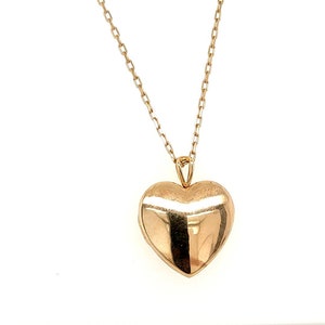 Handmade 14K Gold Heart Locket Solid 14K Gold Jewelry Heart Necklace ForWoman Unforgettable Gift For Mom, Wife, Grandma One-Of-A-Kind zdjęcie 3