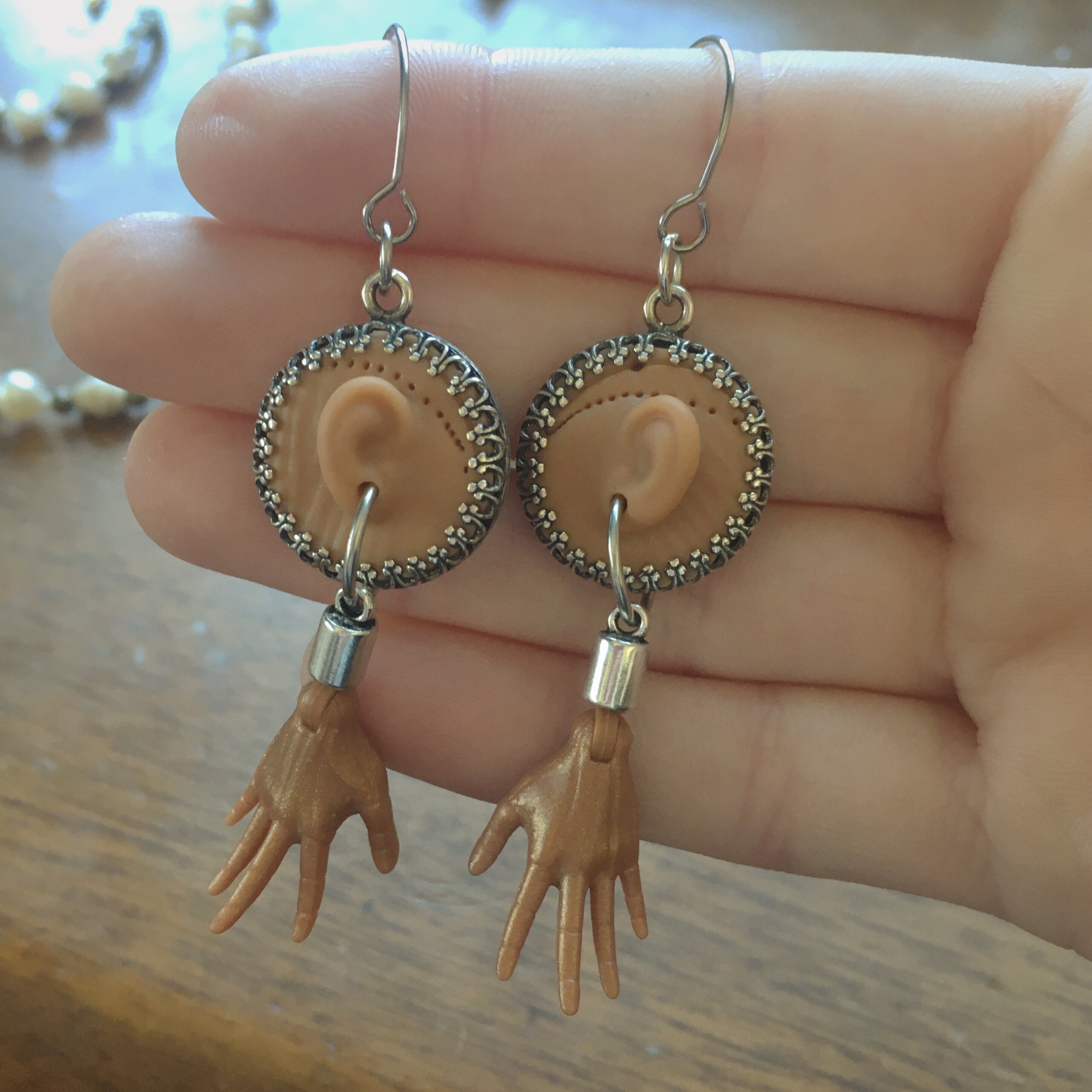 Monster high doll up cycle earrings stainless steel ear wires Etsy