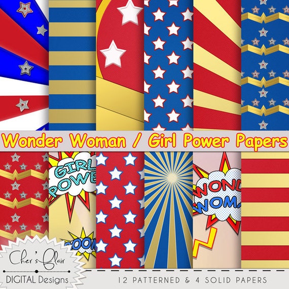 Instant Download Backgrounds Digital Wonder Woman Pattern Scrapbook Paper Clipart Wonder Woman Paper Pack For Scrapbook Craft Supplies Tools Materials Ichigenn Nishifunabashi Com