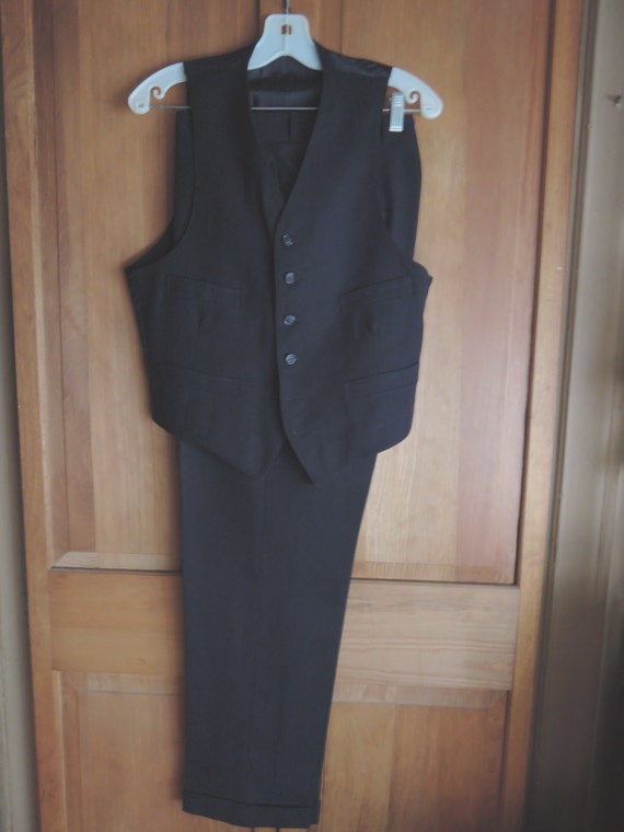 A Black Stylish Vested Suit - image 3