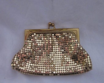 Vintage Purse, Gold Chain Mail By Whiting and Davies.