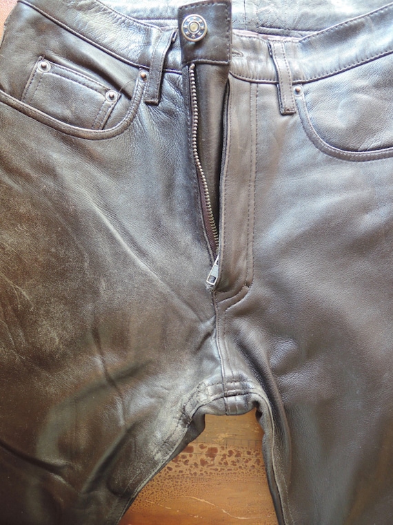 Chocolate Brown Leather Pants - image 4