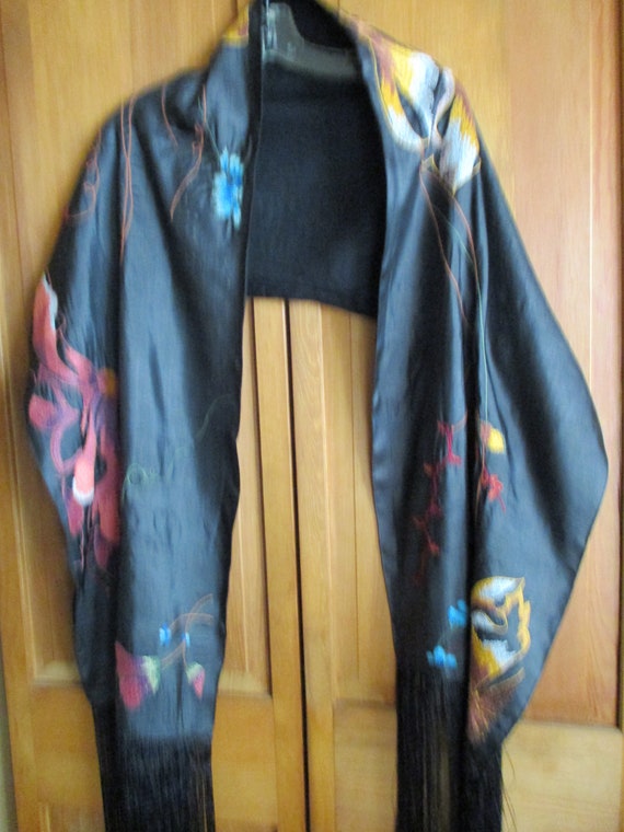 A Silk Embroidered scarf