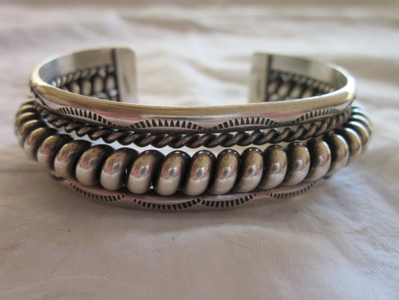 Native American Silver Cuff - image 1