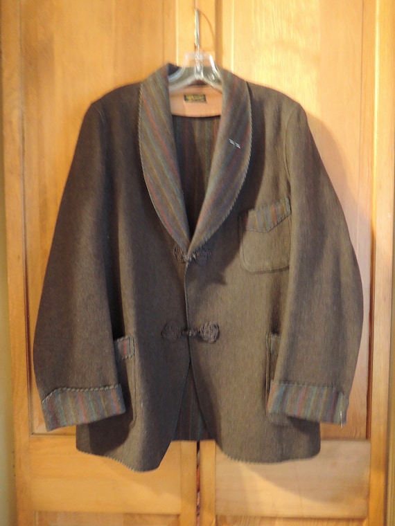 A Wool Bavarian Smoking Jacket