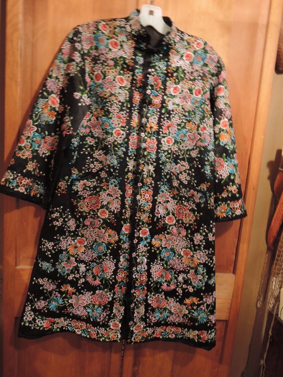 Hand Embroidered Evening Coat