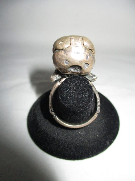 Raven Head Skeleton Ring - image 3