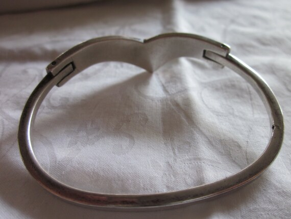 Mexican Hinged Silver Bracelet - image 2