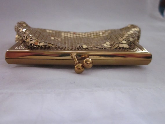 Vintage Purse, Gold Chain Mail By Whiting and Dav… - image 2
