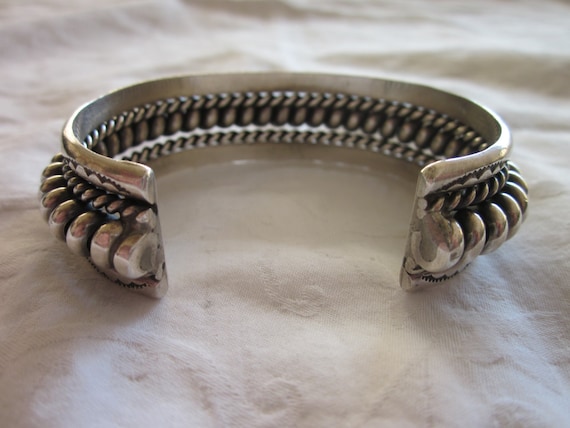 Native American Silver Cuff - image 4