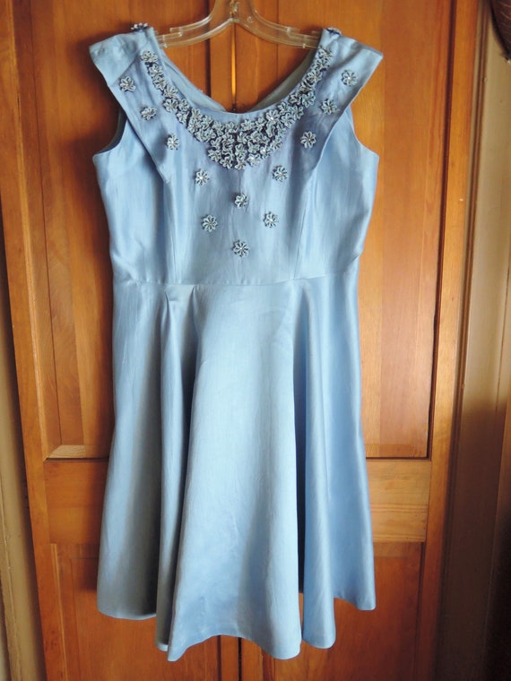 A Pale Blue Party Dress