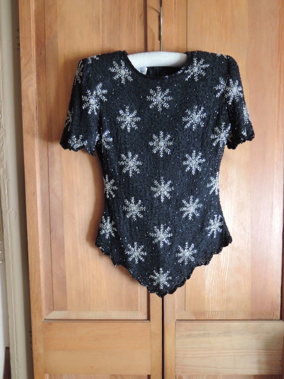 A Fabulous Black Beaded Blouse