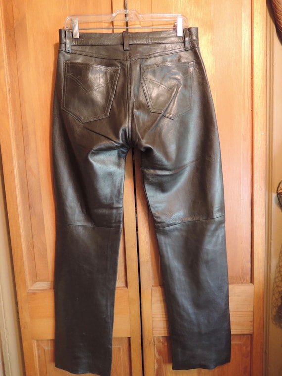 Chocolate Brown Leather Pants - image 2