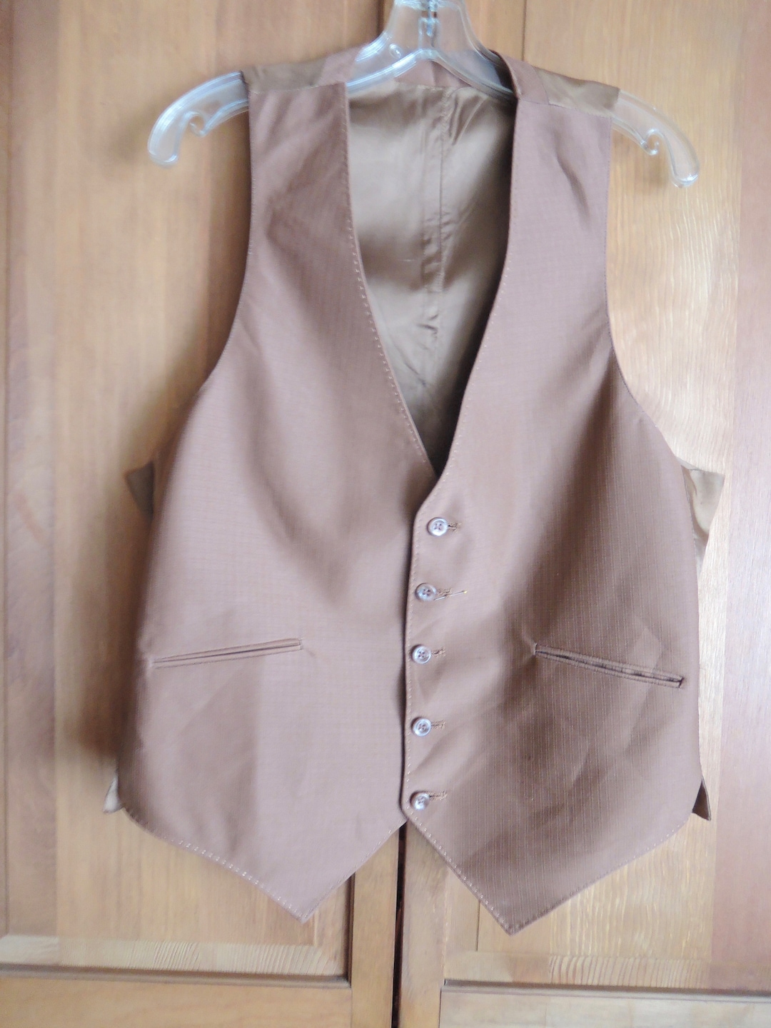 A Rust Colored Polyester Vest - Etsy