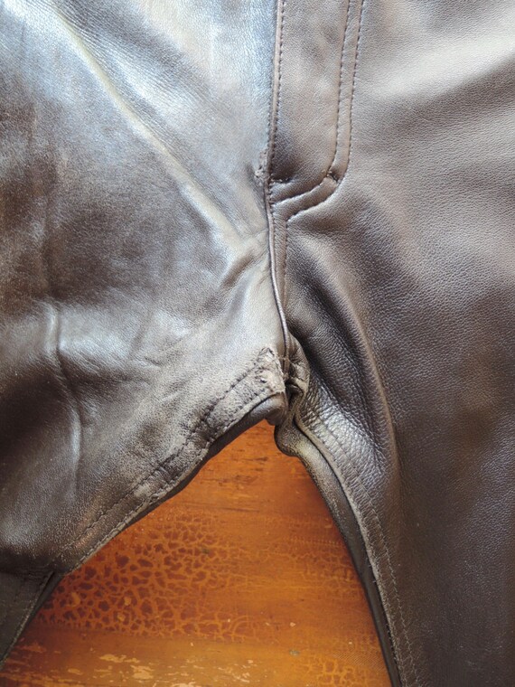 Chocolate Brown Leather Pants - image 3