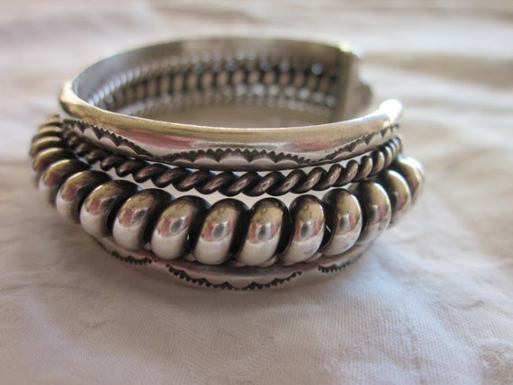 Native American Silver Cuff - image 3