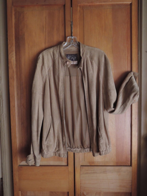 Suede Bomber Jacket - image 1