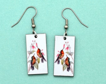 Hummingbird Earrings, Vintage Inspired Design Perfect for Bird Lovers, Eco Friendly & Fair Trade