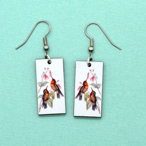 Hummingbird Earrings, Vintage Inspired Design Perfect for Bird Lovers, Eco Friendly & Fair Trade